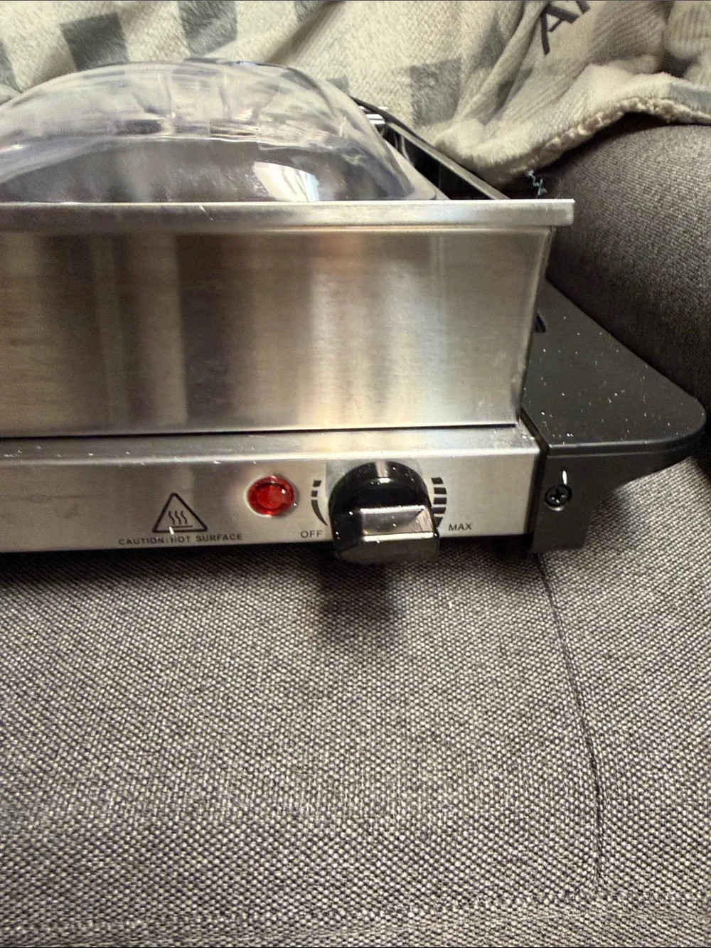 Clear Triple Compartment Food Warmer Lid Set - buffet server